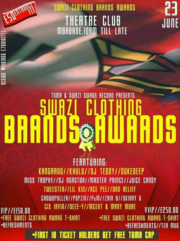 Swazi Clothing Brands Awards Pic